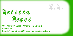 melitta mezei business card